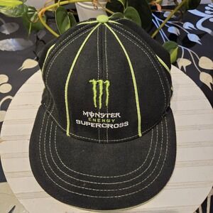 Monster Energy Supercross Flatbill Hat‎ Cap AMA Dirt Bike Racing Motorsports